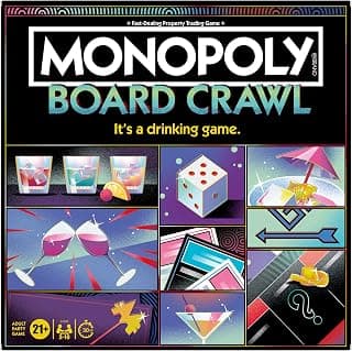 Monopoly Board Crawl Game | Official Monopoly Drinking Game for Adults Only | Ages 21+ | for 2-10 Players | 30 Mins. | Hilarious Adult Party Games | Birthday Gift for Kids
