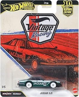 Hot Wheels Premium Car Culture Collectible Toy Car, 1:64 Scale Die-Cast Jaguar XJS, Eurospeed Vehicle with Real Riders Tires