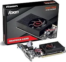 Foxin GT 740 Graphics Card 4GB DDR3 128-Bit | PCIe 3.0 Desktop GPU with HDMI DVI VGA Output | Heatsink Cooling Fan | High Efficiency Gaming Graphics Card (Black)