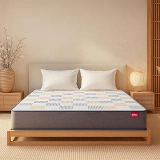 Kurlon Dual 4 Inch Mattress| Queen Size Bed Mattress | Dual Comfort Support | Hypoallergenic & Comfortable | Soft & Firm Feel | Reversible Design | HR Foam | 78x60x4 | 10 Years Warranty