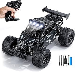 Zest 4 Toyz Rock Crawler Monster Truck | Remote Control Car Toy for Kids | Drift Offroad 20km/h High Speed Rechargeable RC Car | 35+ft Range 2.4GHz Remote | USB Cable | Birthday Gift