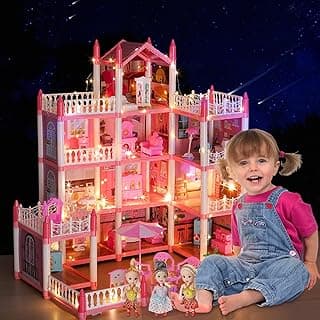 MBVBN Dollhouse, Dream House, It is 4 Floors Brings for Girls, an Ideal Gift for Girls 3 Years and Older