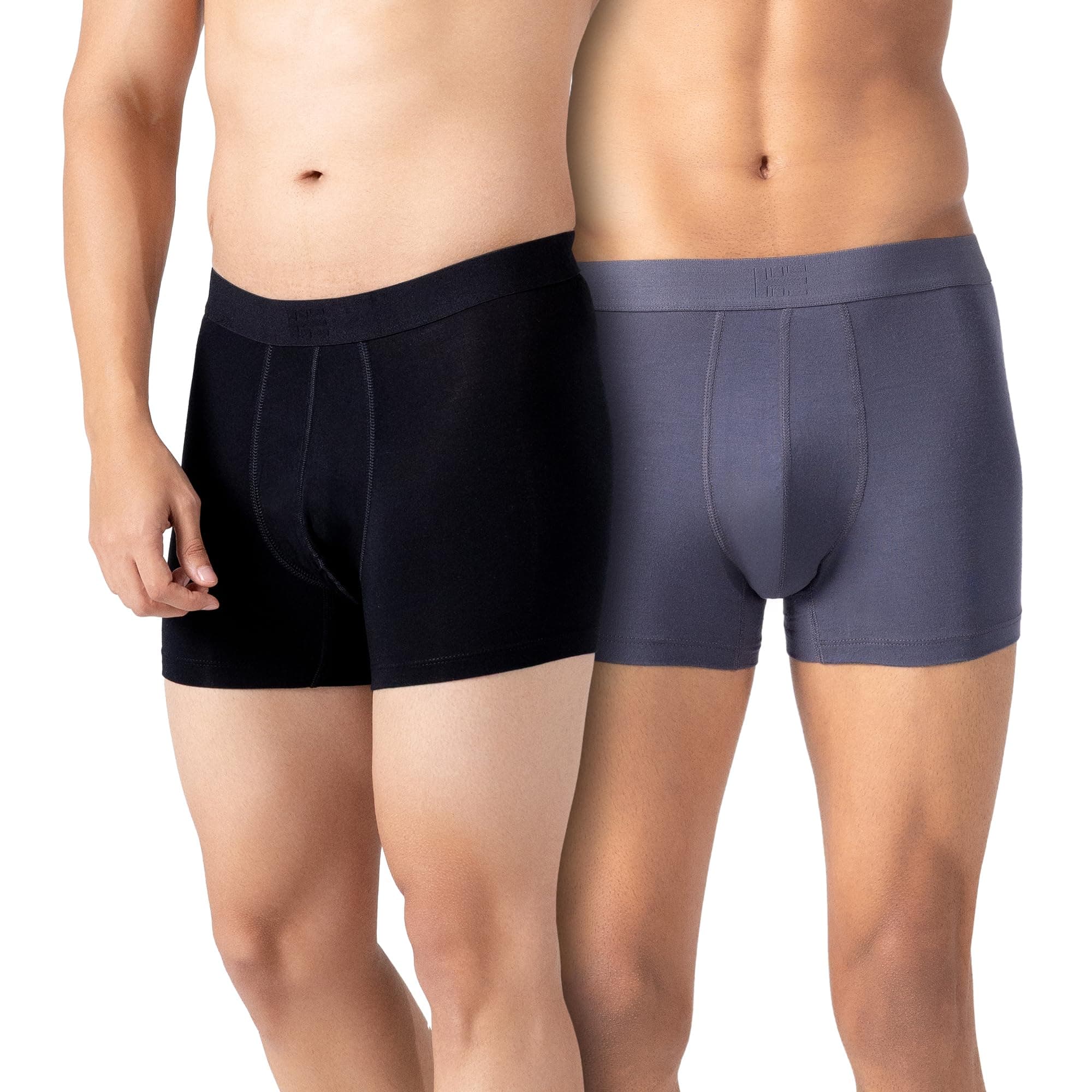 HIELABS Micromodal Pouch Underwear for Men | Regular Fit Trunk | Ultra Soft & Breathable | Anti Odour | Ultrasoft Waistband | Men AllDayFit | Pack of 2 with Two Different Colours | ALL Sizes