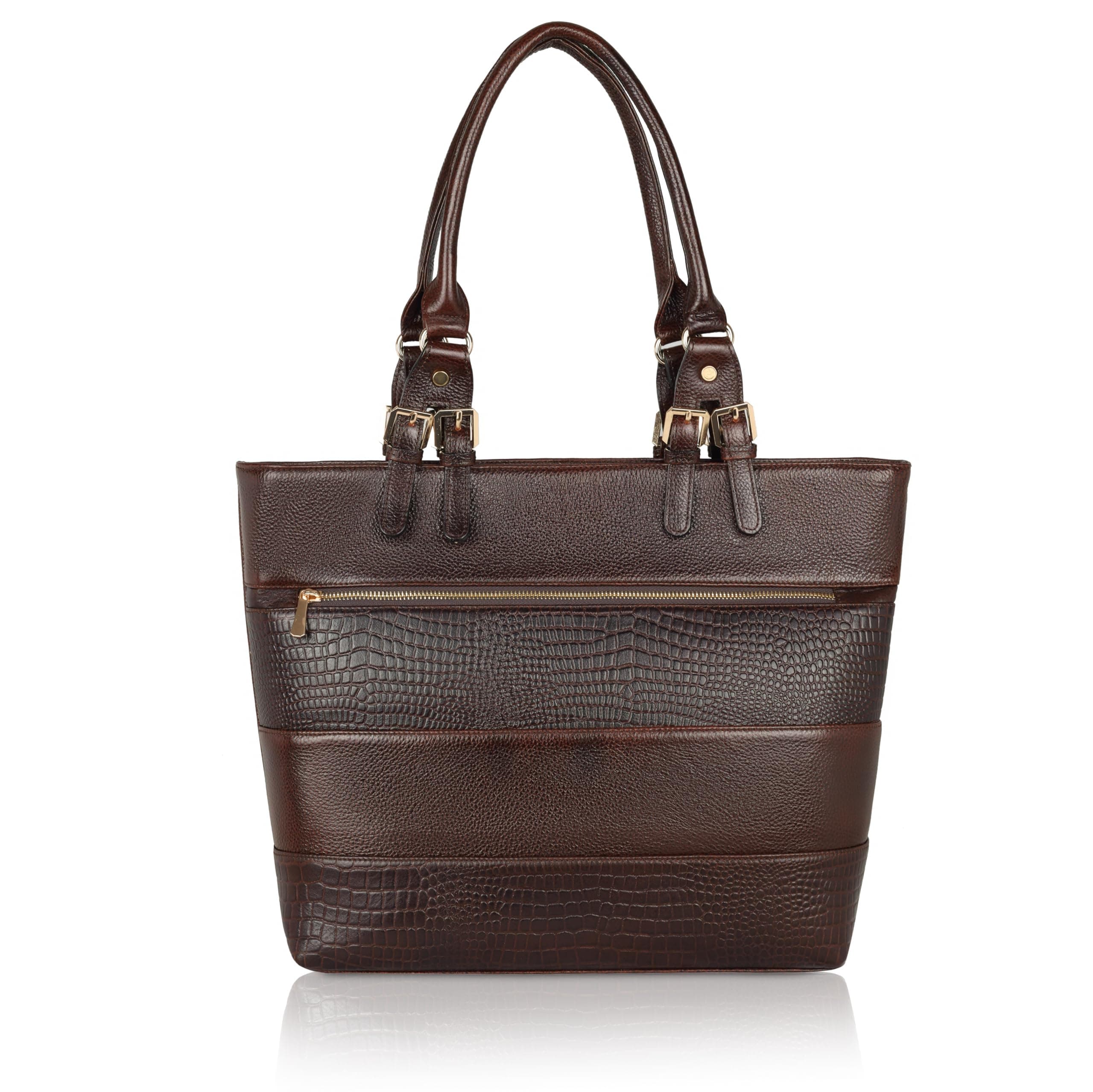 DORPER MONEYHILL Durable leather Laptop Tote Bag for Women Branded Stylish Professional Office Use