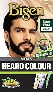 Bigen Men's Beard Color, 40g - Brownish Black B102 (Pack of 1)