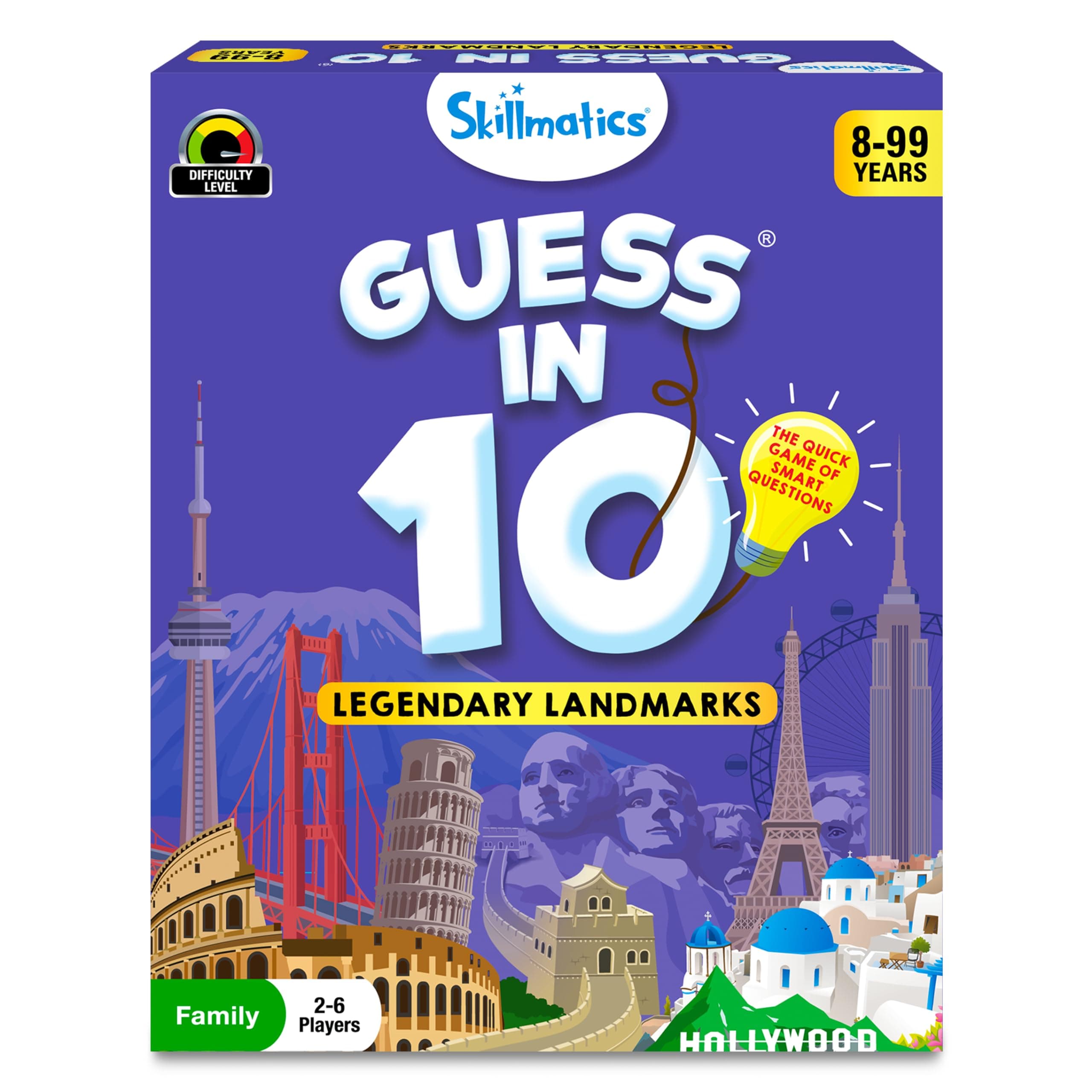 Skillmatics Card Game - Guess in 10 Legendary Landmarks, Gifts for 8 Year Olds and Up, Quick Game of Smart Questions, Fun Family Game