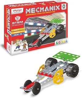Mechanix 0 DIY, Metal Educational, Learning, Stem, Building and Construction Toys, Multicolor