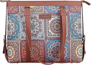 PARISAL Stylish Tote Bags for Office Use | Laptop Bag 15.6 inch | Purse for Women | Vegan Leather Handbag | Daily & Travel Use |