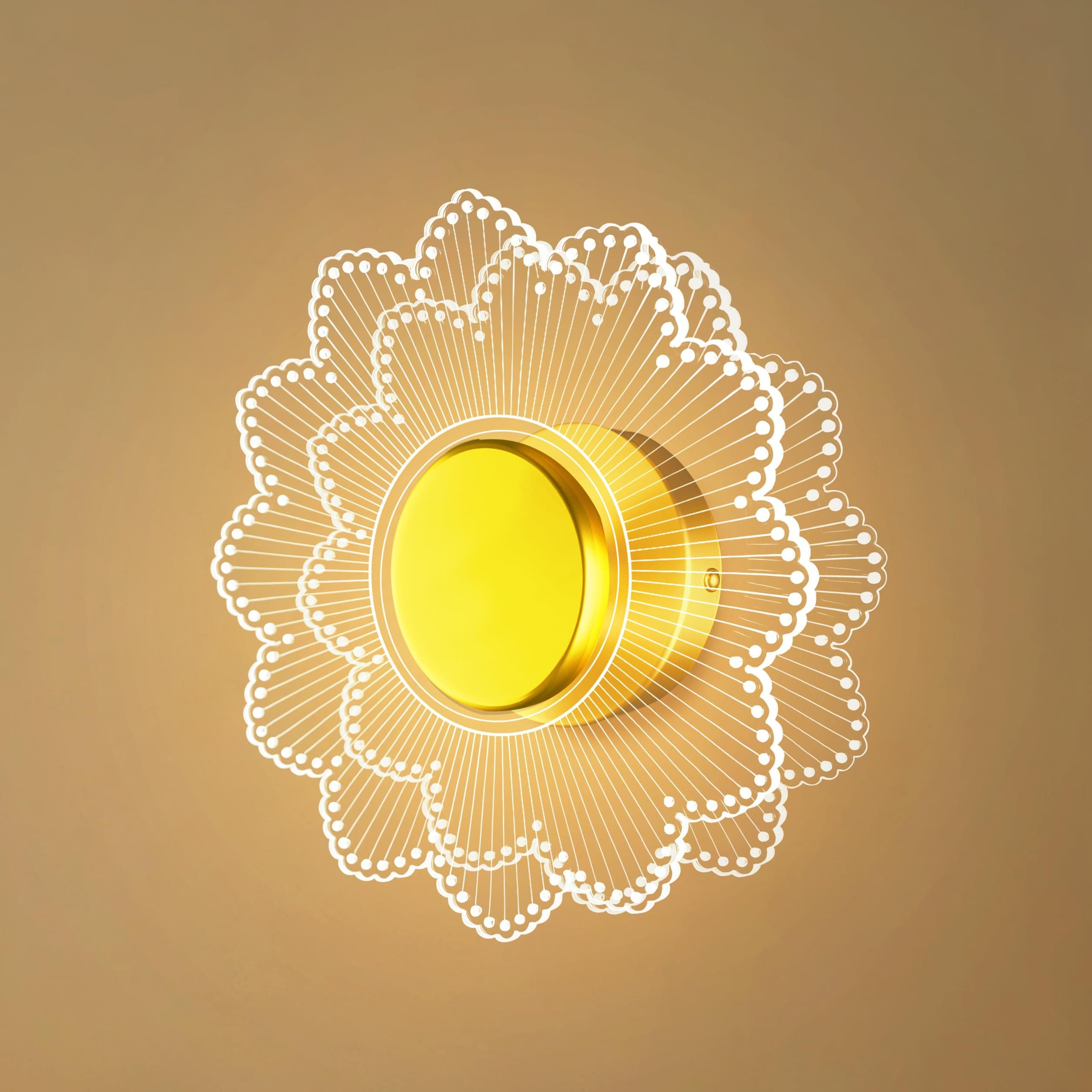 LUMENZA LIGHTS Spiral Gride Glow 3-in-1 LED Wall Light | Modern Fancy Lights for Living Room, Bedroom Wall Decor, Home Decoration Items & Indoor Luxury Night Lamp (Golden Accent, Pack of 1)