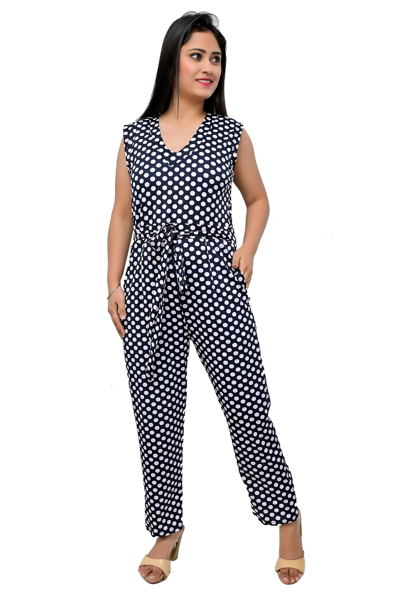 FNOCKS Girls Stretchable Cotton Lycra ONE PIECE Ankle Length Jumpsuit