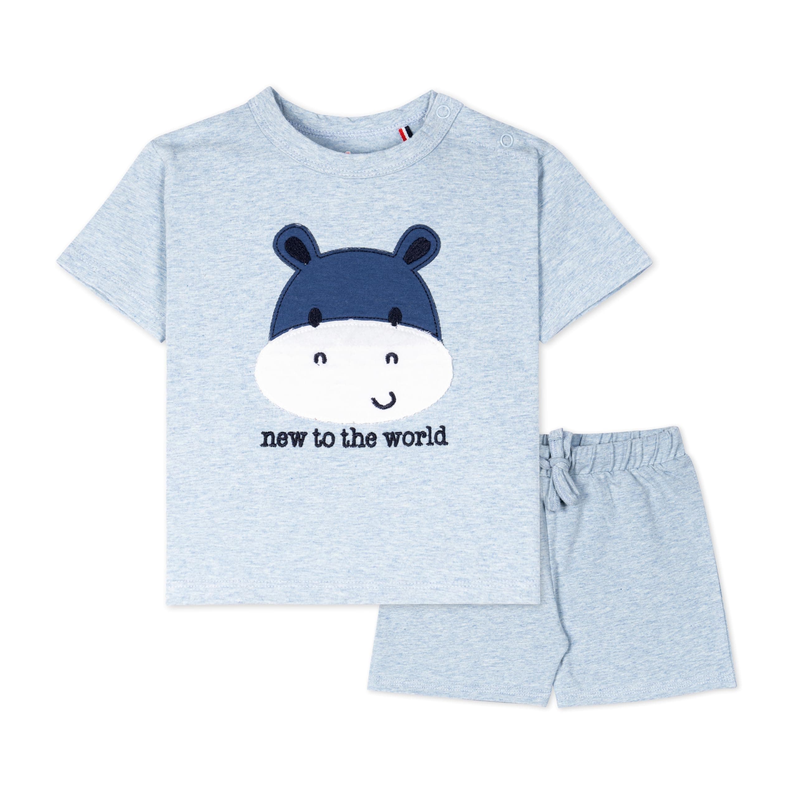 ARIEL Baby Boys & Baby girls Cotton Printed Round Neck Half Sleeve T-shirt & Short Latest Summer Clothing Sets