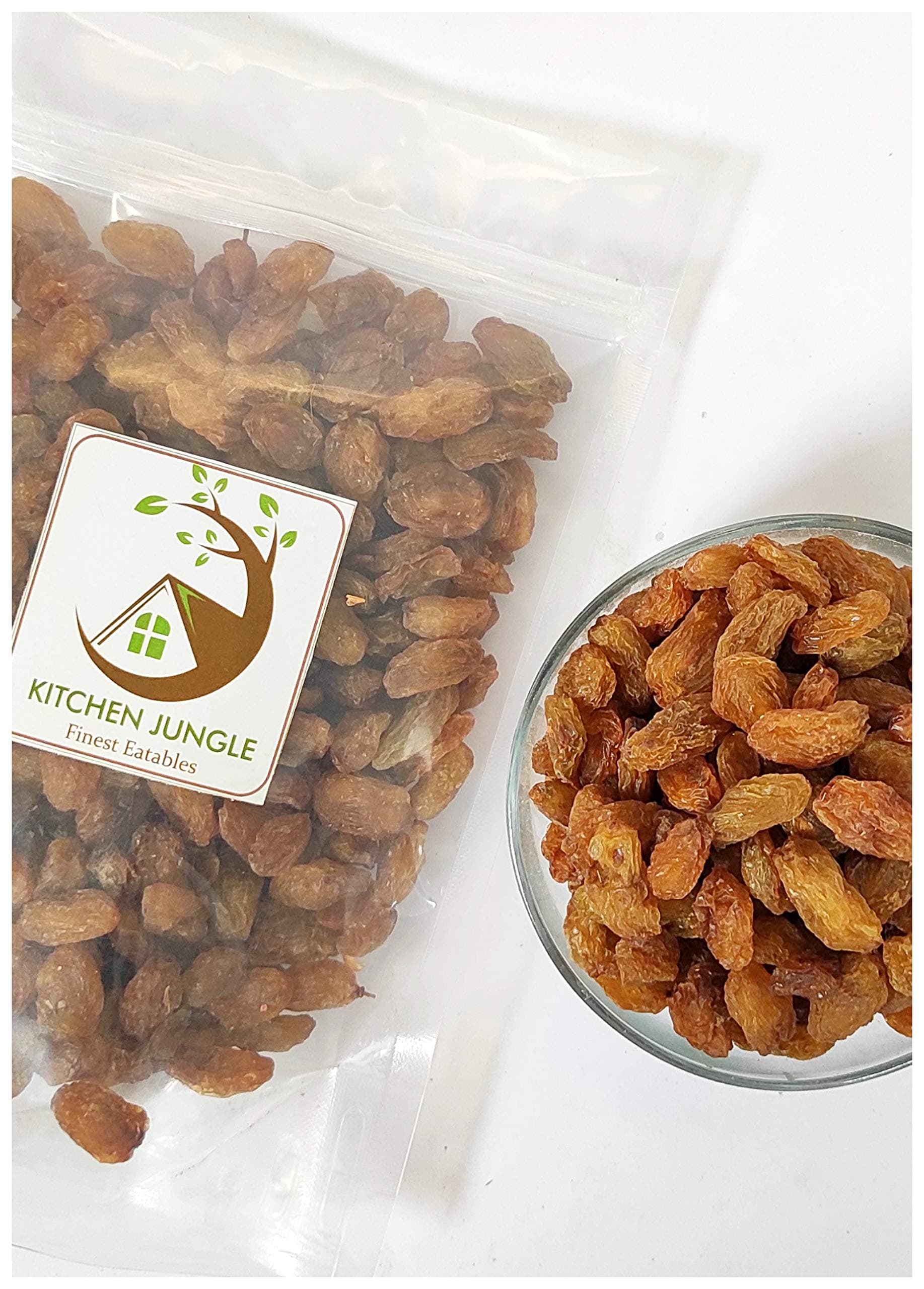 Kitchen Jungle Premium Munakka Raisins (1KG) - Natural Sun-Dried, Nutrient-Rich Raisins for Healthy Snacking and Cooking