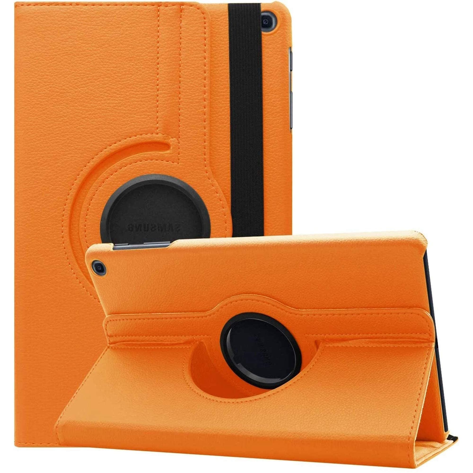 SwooK Rotating Stand Flip Cover Case for Samsung Galaxy Tab A7 10.4 inch [2020 Release] SM- T500 T505 T507 Tab Flip Cover Case (Orange)