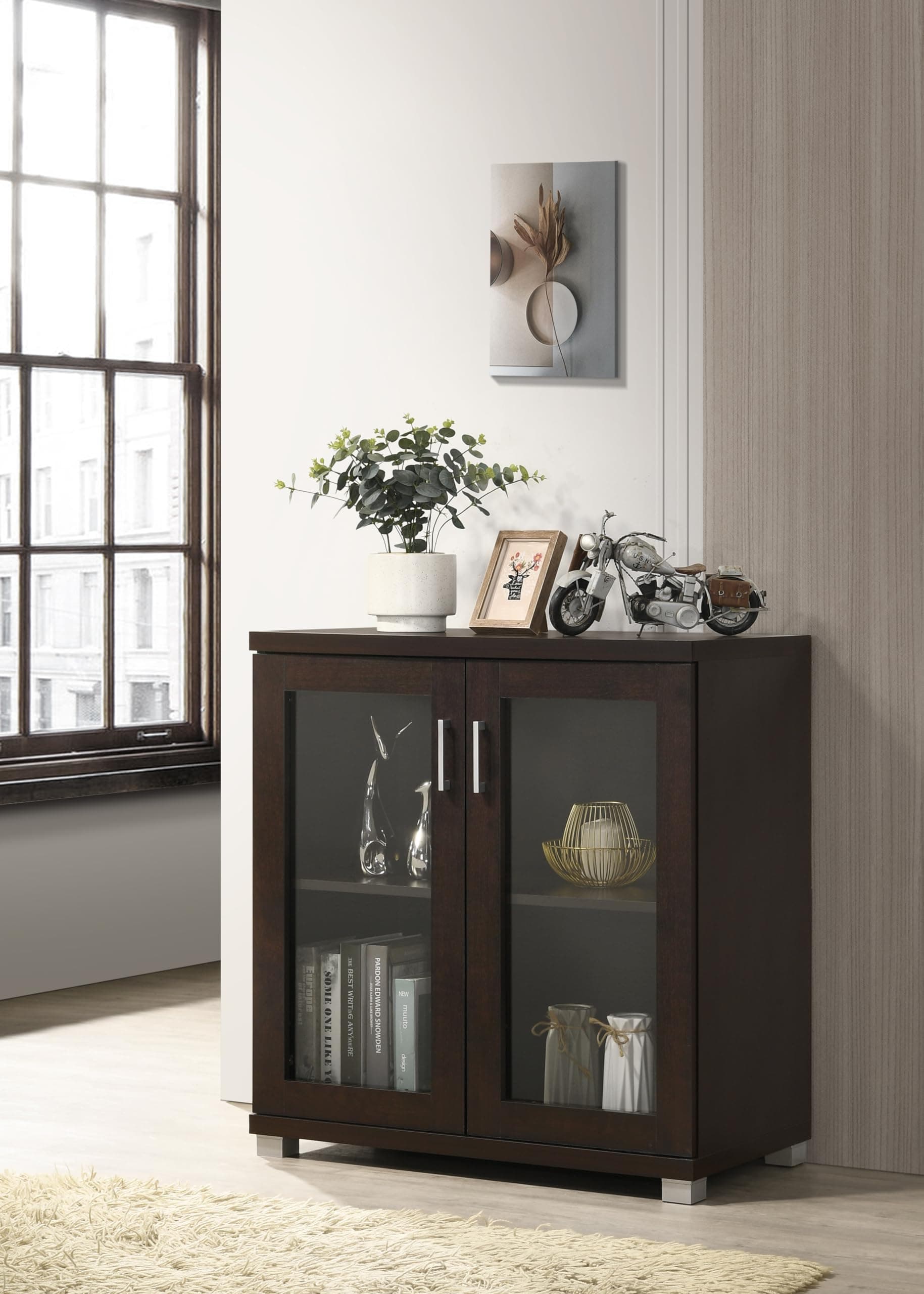DeckUp Uniti Engineered Wood Book Shelf and Display Unit (Dark Wenge, Matte Finish)
