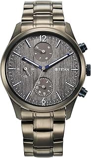 Titan Neo Splash Quartz Multifunction Anthracite Dial Anthracite Stainless Steel Strap Watch for Men - NT1805KM07