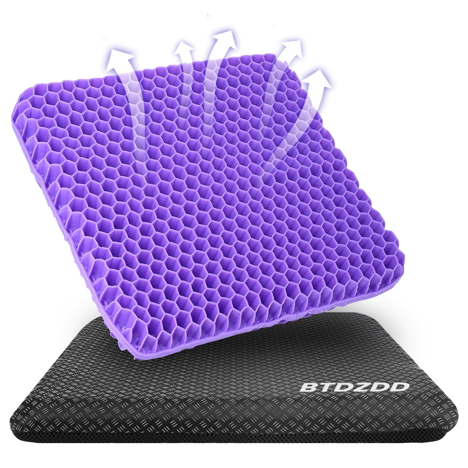 BTDZDD Gel Cushion Orthopaedic Upgraded Seat Cushion Office Chair Breathable with Non-Slip Cover Gel Seat Cushion for Wheelchair Cushion Car Office Home