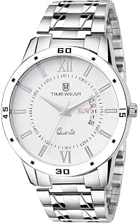 TIMEWEAR Analog Day Date Functioning Stainless Steel Chain Watch for Men