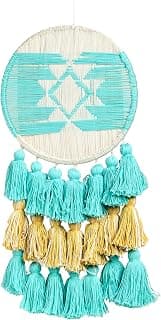 Chumbak Kilim Dream Catcher - Multicoloured, Summer Serenade, Home Decor Wall Hanging Bedroom Best for Gifts and Decoration (Multi-Coloured), Wall Art for Bedrooms, Home Wall, Hanging Design