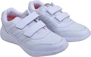 Lancer Kids Gola-V-PREM School Shoes, White, 7 UK, with Velcro Closure