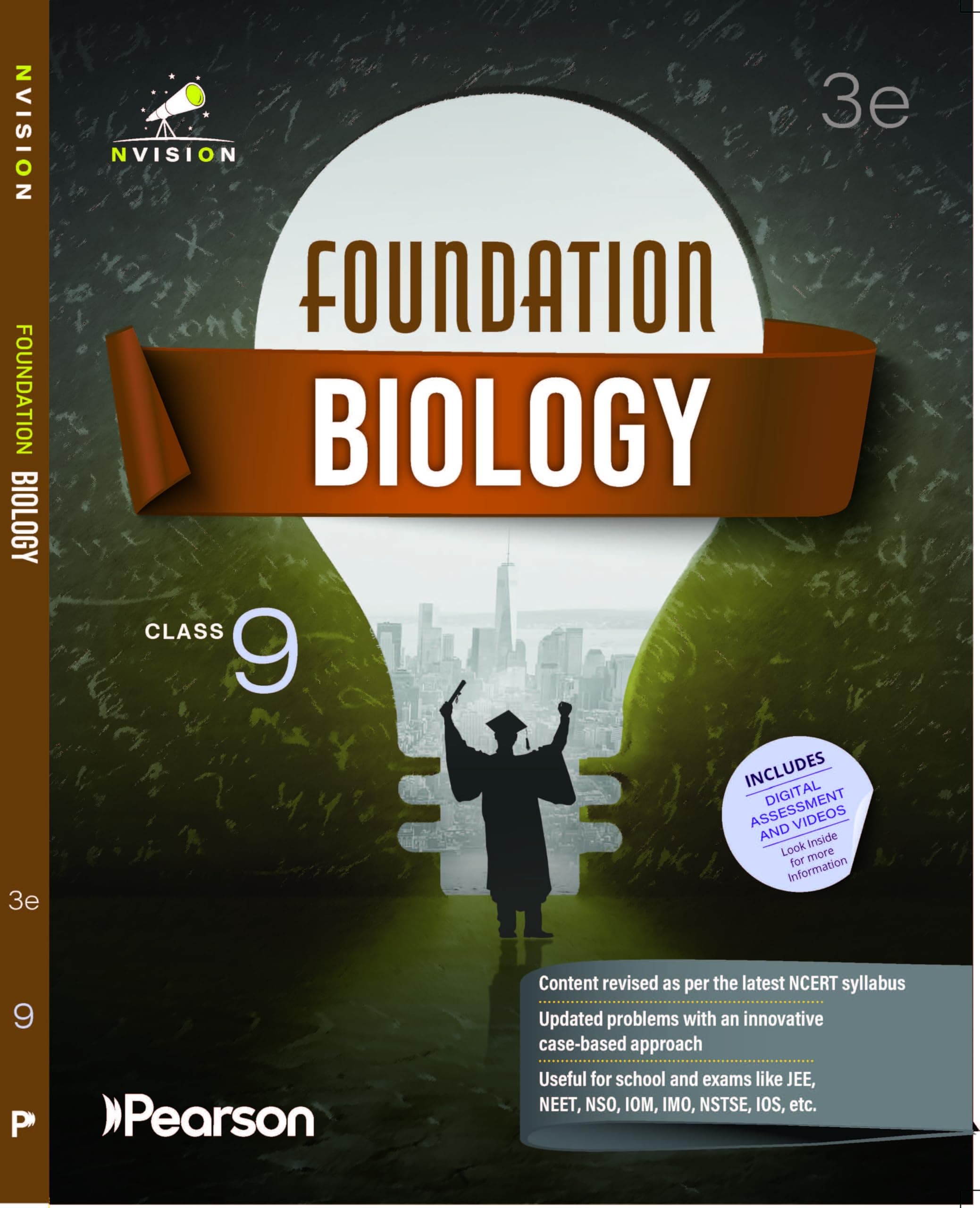 Pearson 2026 Nvision Foundation Biology Grade 9 JEE, NEET, and Olympiads like NSO, IOM, IMO, NSTSE, and IOS latest NCERT curriculum