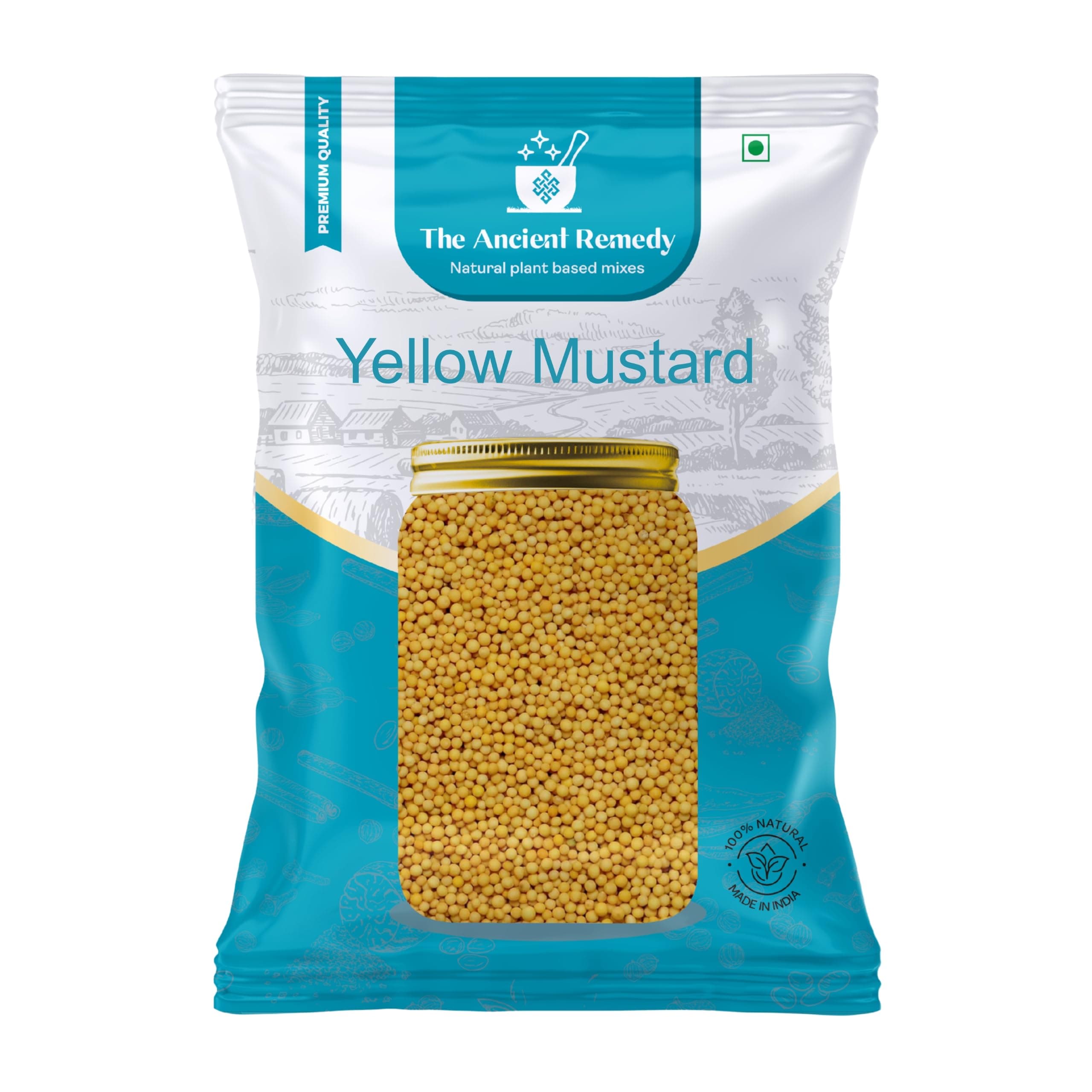 The Ancient Remedy Yellow Mustard 880g | Premium Whole Rai Dana | Natural Spice Ingredient | Freshly Selected Seeds | Hygienically Packed for Cooking & Pickling