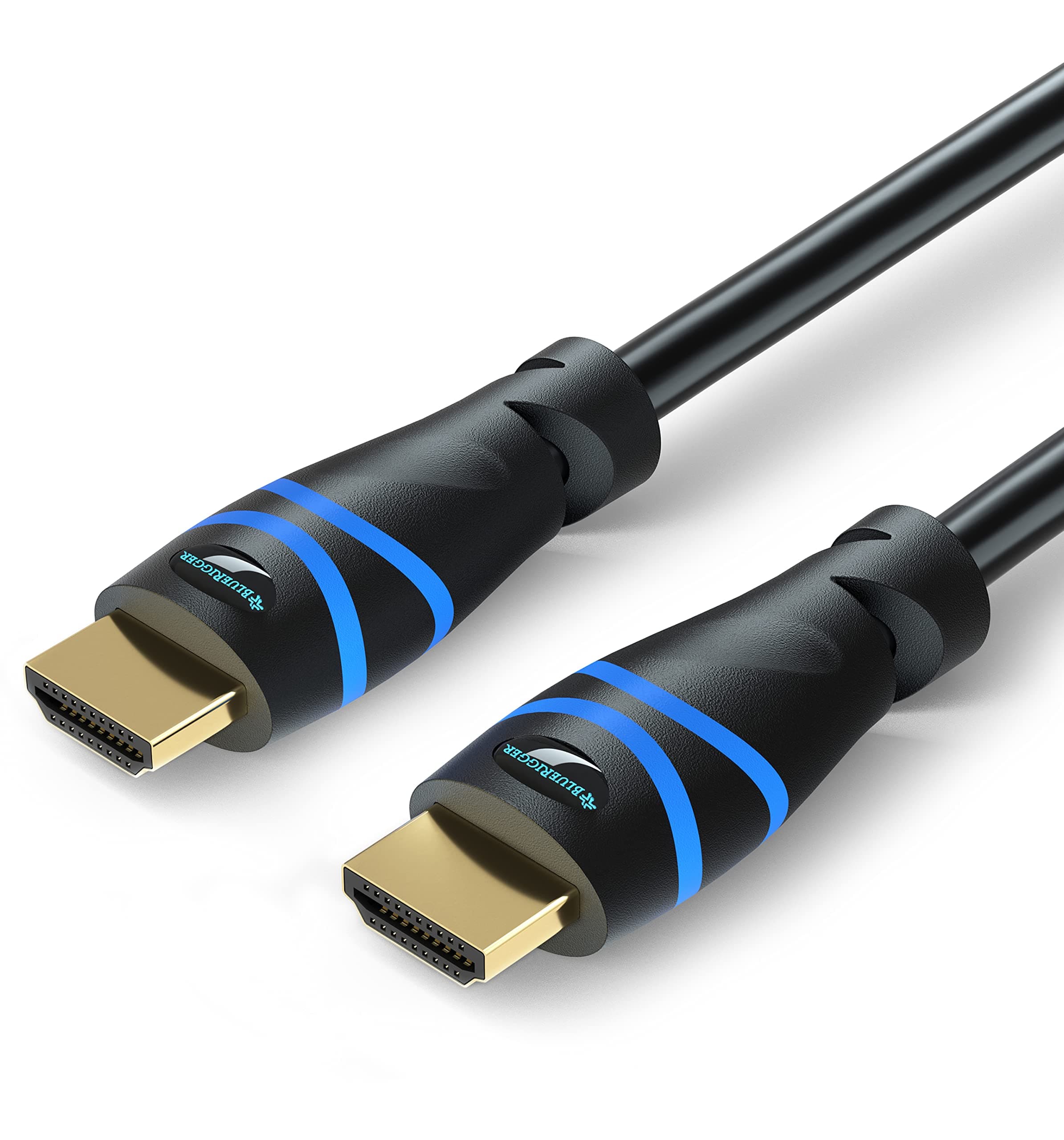 BlueRigger 8K HDMI 2.1 Cable(3.3FT, 8K 60Hz HDR, 4K 120Hz, High Speed 48Gbps with Ethernet, eARC, 3D, HDCP 2.3) - Compatible with PS5, Xbox, Roku, Apple TV, Switch, PC