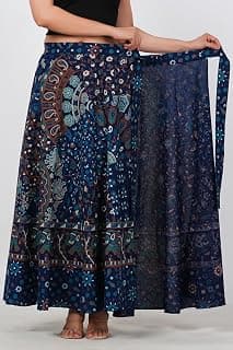 SAHAJ PARIDHAN Jaipuri Print Cotton Wrapskirt