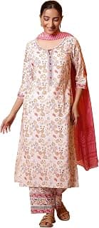 Aurelia Cream Printed Asymmetrical Dress & Tighs Set