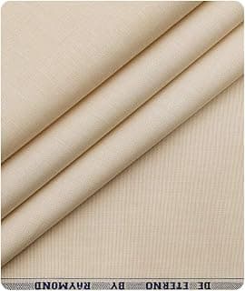 Raymond Raymond Men's Cotton 1.60 m Fil-a-Fil Unstitched Shirt Fabric (Buttermilk Beige, Free Size)