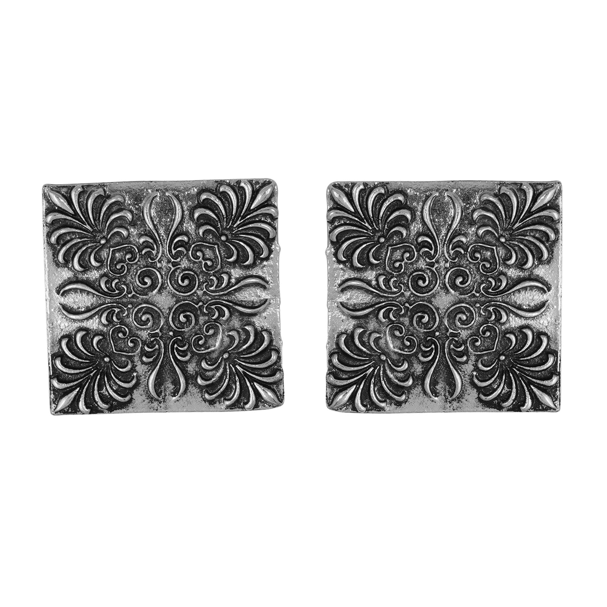 Shreyadzines Designer Oxidized Silver Stud Earrings for Women and Girls…