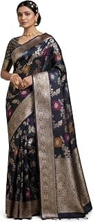 AS Aishwarya Sarees Aishwarya Sarees Womens Banarasi Silk Jaal Katan Zari Work Dual tone Colour Saree With Blouse Piece. AS-L5-46-NB1