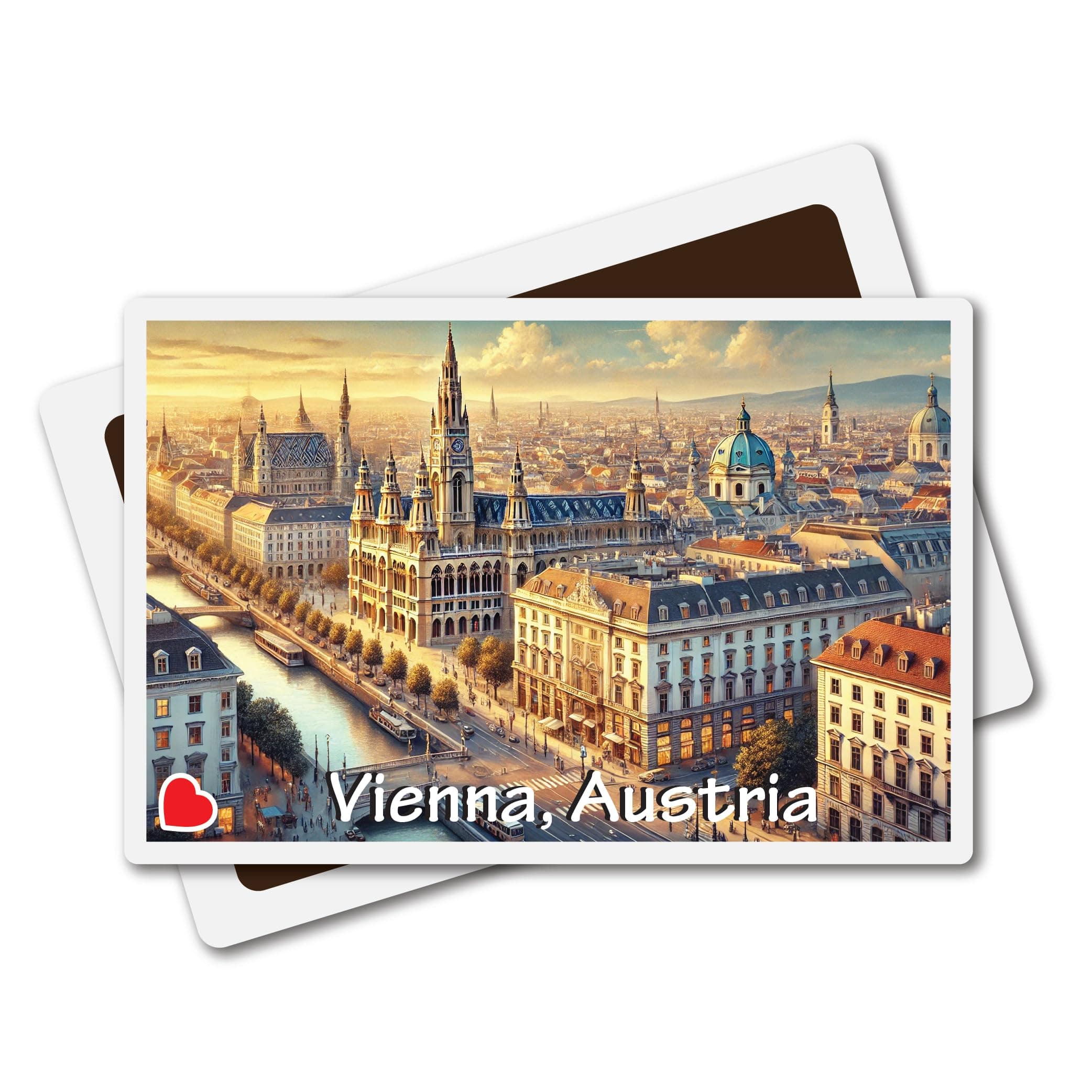 Connect & Collect Vienna, Austria World Famous Cities Acrylic Fridge Magnet | 3x2 Inches, 3mm Thick | Quality Finish Decorative for Home, Office, Locker, PC Cabinets, Almirah