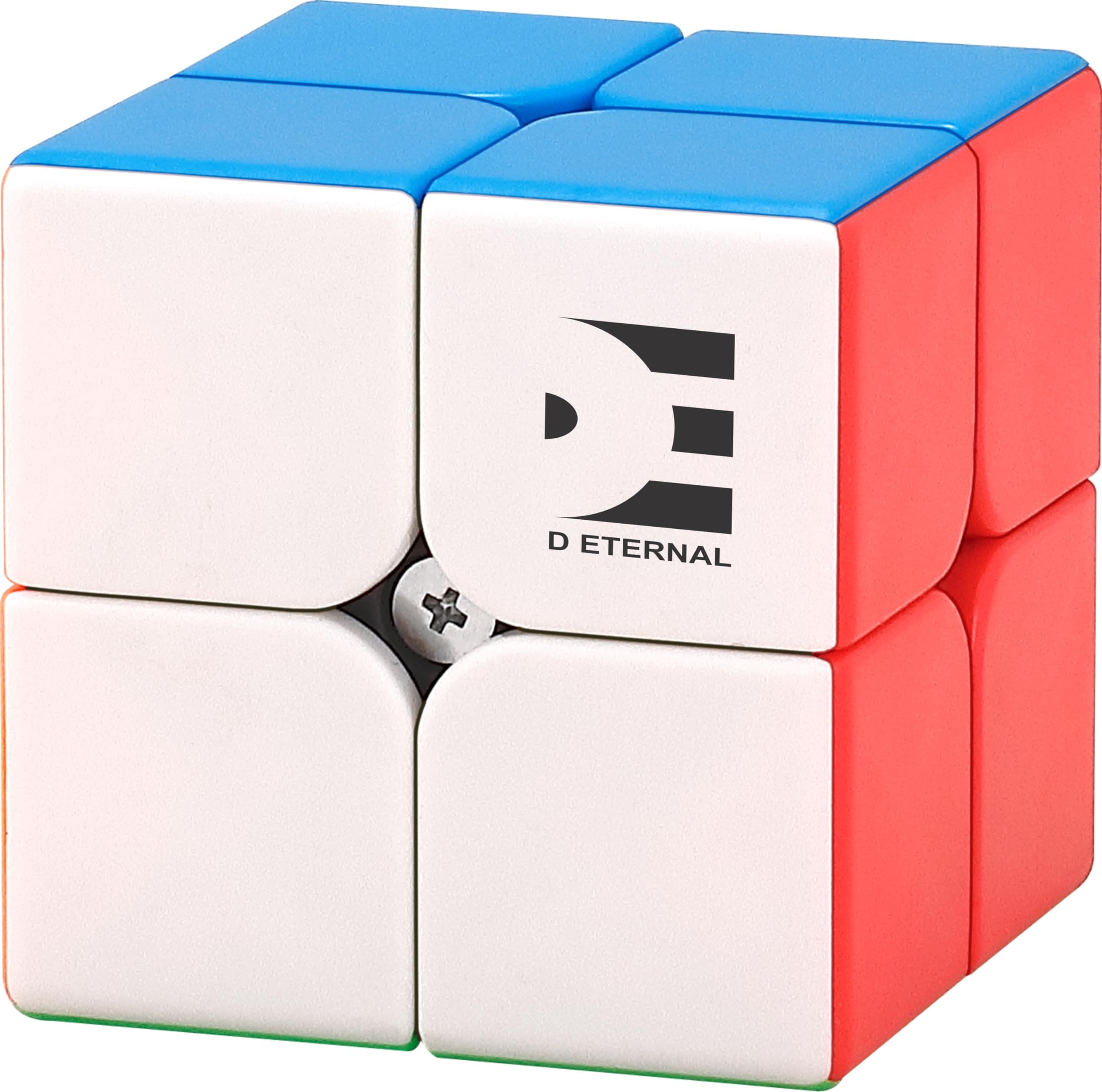 D ETERNAL Cube 2X2 Stickerless Magic SpeedCube 2 * 2 High Speed Stickerless Puzzle Cube Game Toy for Kids & Adults (2x2 Cube)