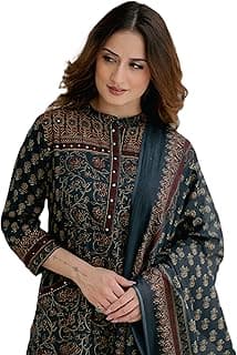 Arayna Women’s Cotton Printed Kurta Set with Palazzo Pants and Dupatta | Ethnic Straight Kurta
