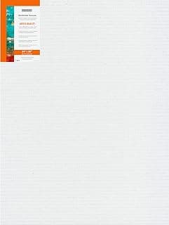 Pragati Systems® 24x36 Inch Medium Grain Primed Cotton Pre-Stretched Canvas with Wooden Frame | 10 Oz. Double Coated Art Canvas for Painting with Oil & Acrylic Colors, White (Pack of 1)