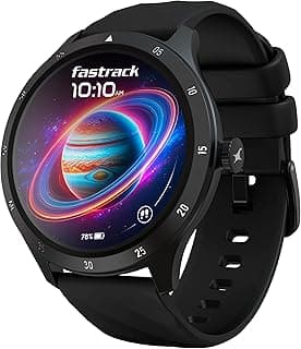 Fastrack Fastrack Jupitor R2 Smart Watch, 1.38” TFT Display, 240 * 240 Pixel Resolution, SingleSync BT Calling, AI Voice Assistant, 100+ Sports Modes & Smartwatch Faces,Upto 5 Day Battery, IP68 (Black)