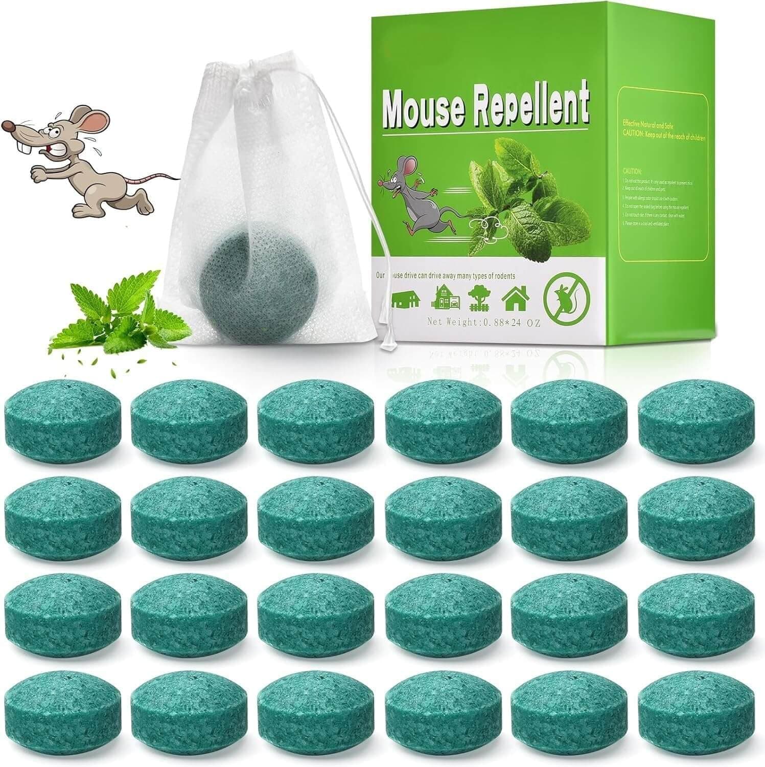 GRAYSON Rat Repellent for Home | Rodent Repellent No Kill Only Repels Home Indoor-Outdoor, Garden, Garage Rat Controller Pills to Keep Rodents Out of Car - 10 Tablet