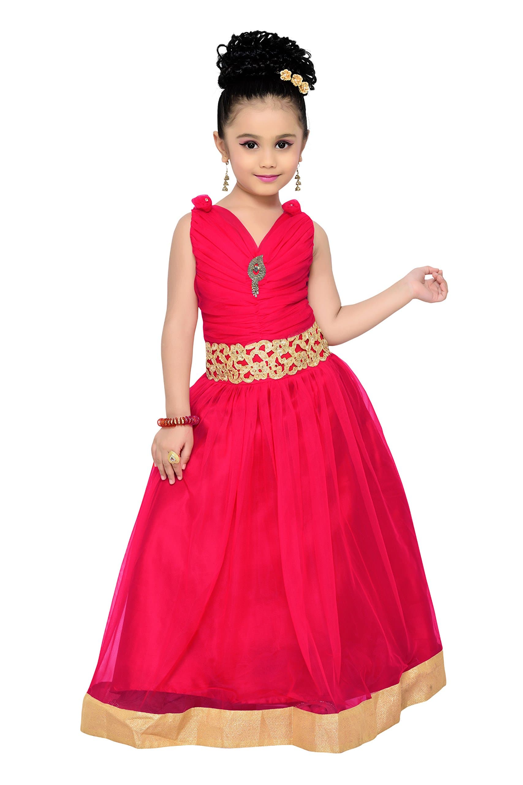 Adiva Girls' Cocktail Maxi Gown Dress