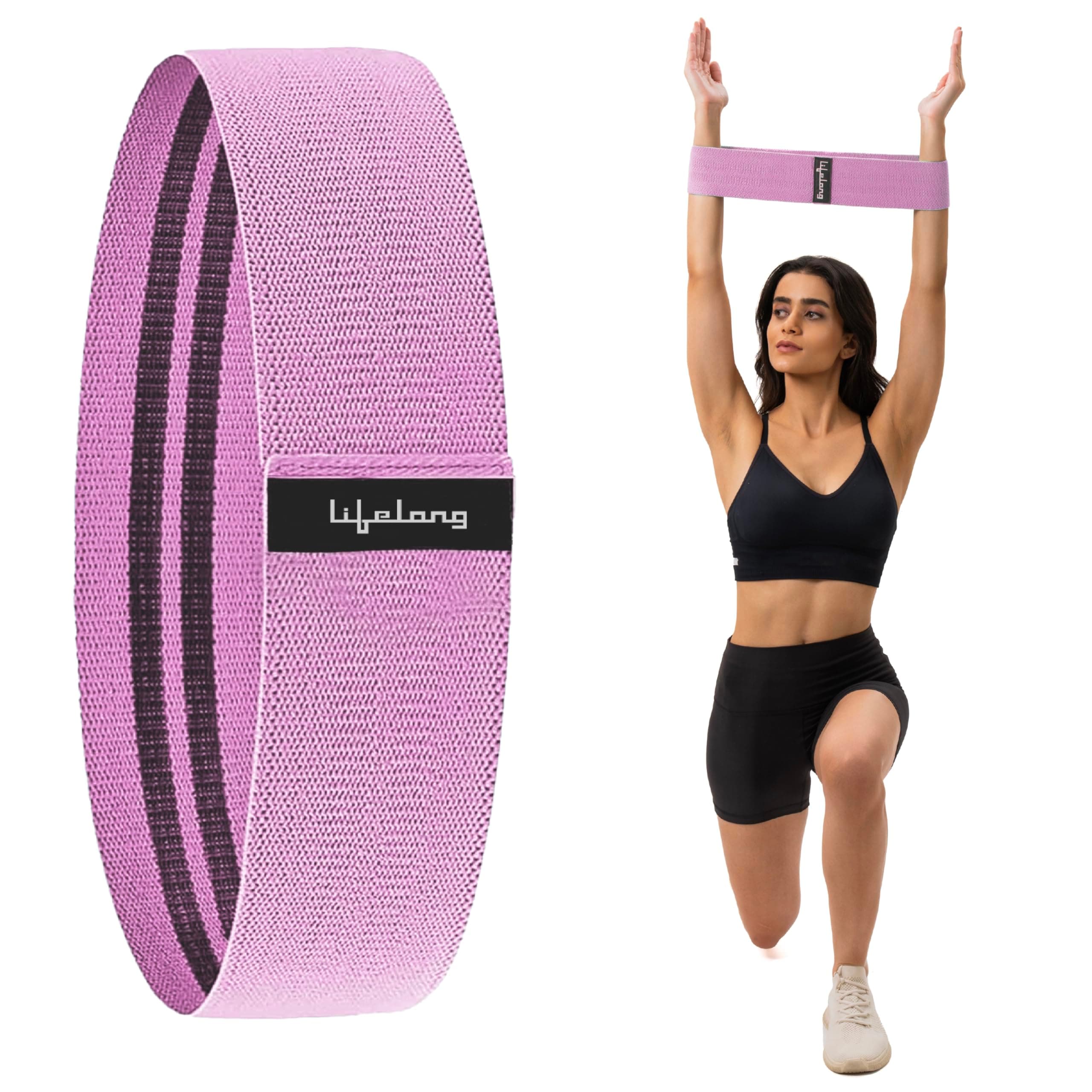 Lifelong Fabric Resistance Band for Workout, Fitness & Physiotherapy | Non‑Slip Theraband for Strength Training, Stretching | Gym Band/Exercise Band for Recovery & Muscle Toning | Home Gym Equipment