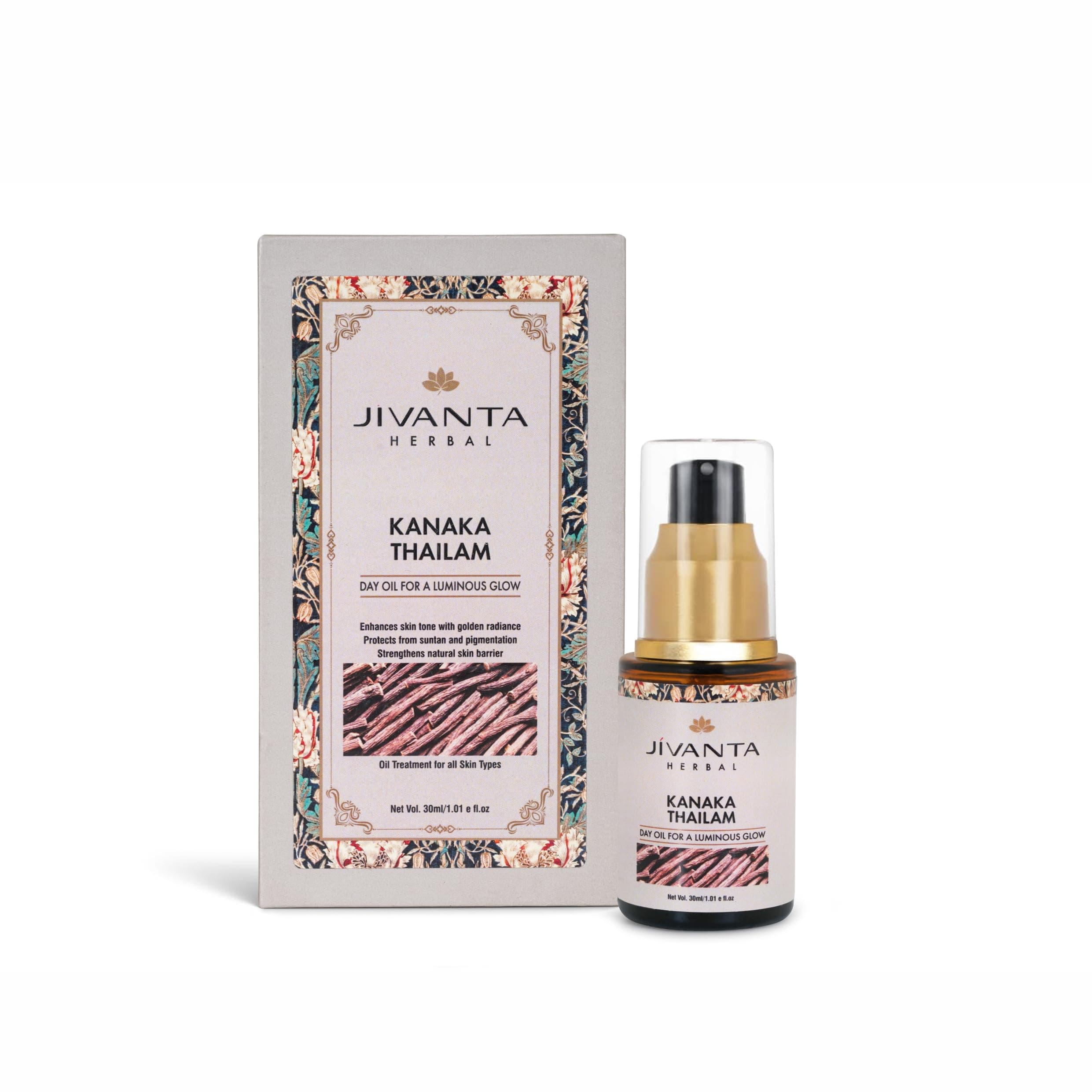 Jivanta Kanaka Thailam Ayurvedic Pigmentation Treatment Face Oil | Sandalwood, Manjishta, Priyangu | Visibly Reduces Dark Spots & Uneven Tone Fast | Men & Women | 30ml