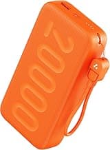 Ambrane Semi Solid Battery Powerbank 20000mAh, New Battery Technology - Extremely Safe with Negligible Fire Risk, 22.5W Fast Charging - All Mobiles, iPhone, Samsung & Other Devices (Stellar 20,Orange)