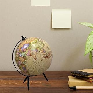 Earth 3D Globe Home & Office Decor Ideal On Housewarming Party, Anniversay.Studio & Cafe Opening/Decoration Showpieces/ Kids & Student Geography Learning - Pastel Color 10 Inch Height