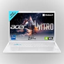 Acer Nitro Lite 16,13th Gen, Intel Core i7 13620H Processor,NVIDIA GeForce RTX 3050-6 GB GDDR6,16GB/ 512 GB,16.0"/40.64 cm,165 Hz, Win 11 Home, White, 1.95 kg, NL16-71G, Backlit KB,Gaming Laptop