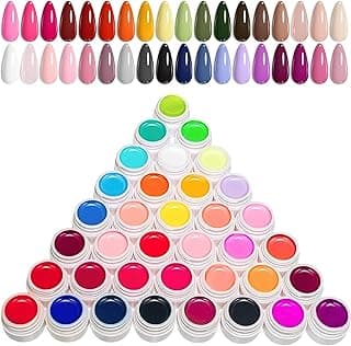 anezus EVICOME Professional UV Gel Nail Polish,Set of 36 Lasts Upto 21 Days, Super Glossy Finish, Non-Chipping, Non-Smudging, Quick Drying Nail Polish, 36 ml