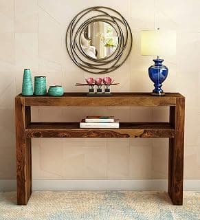 Wooden Console Table | Finish Type :- Provincial Teak Finish | Wood Type :- Sheesham Wood for Living Room, Wooden Side Table