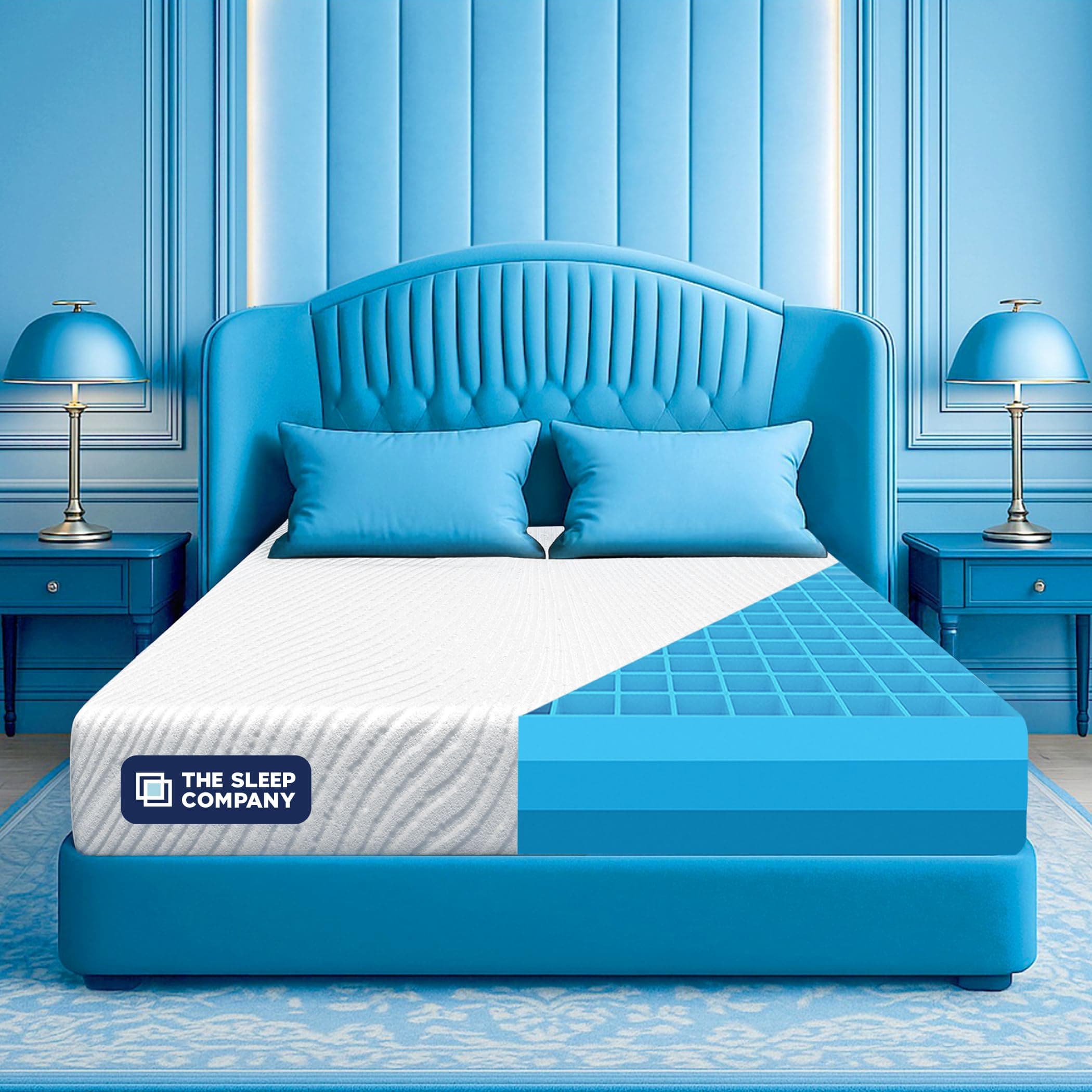 The Sleep Company SmartGRID Ortho Mattress | Japanese Patented Technology | AIHA Certified | Medium Firm Orthopedic Mattress for Back Pain Relief | 10 Years Warranty | King Size Bed 78x72x8