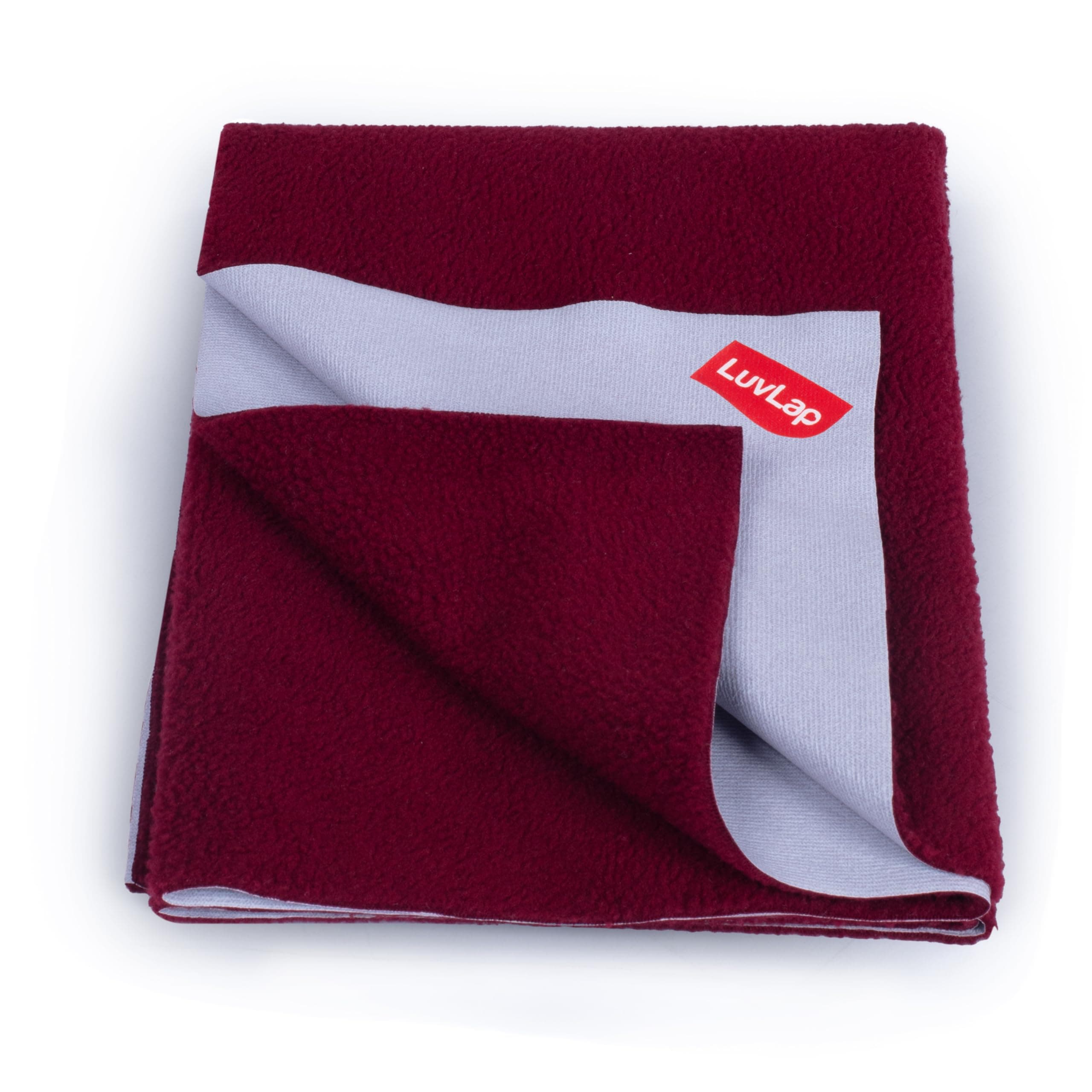 LuvLap Instadry Waterproof Baby Dry Sheet, Extra Large Size 140x200 cm, Extra Absorbent Quick Dry Sheet for New Born,Toddler, Anti-Piling Fleece for Baby, Bed Protector, Pack of 1, Maroon