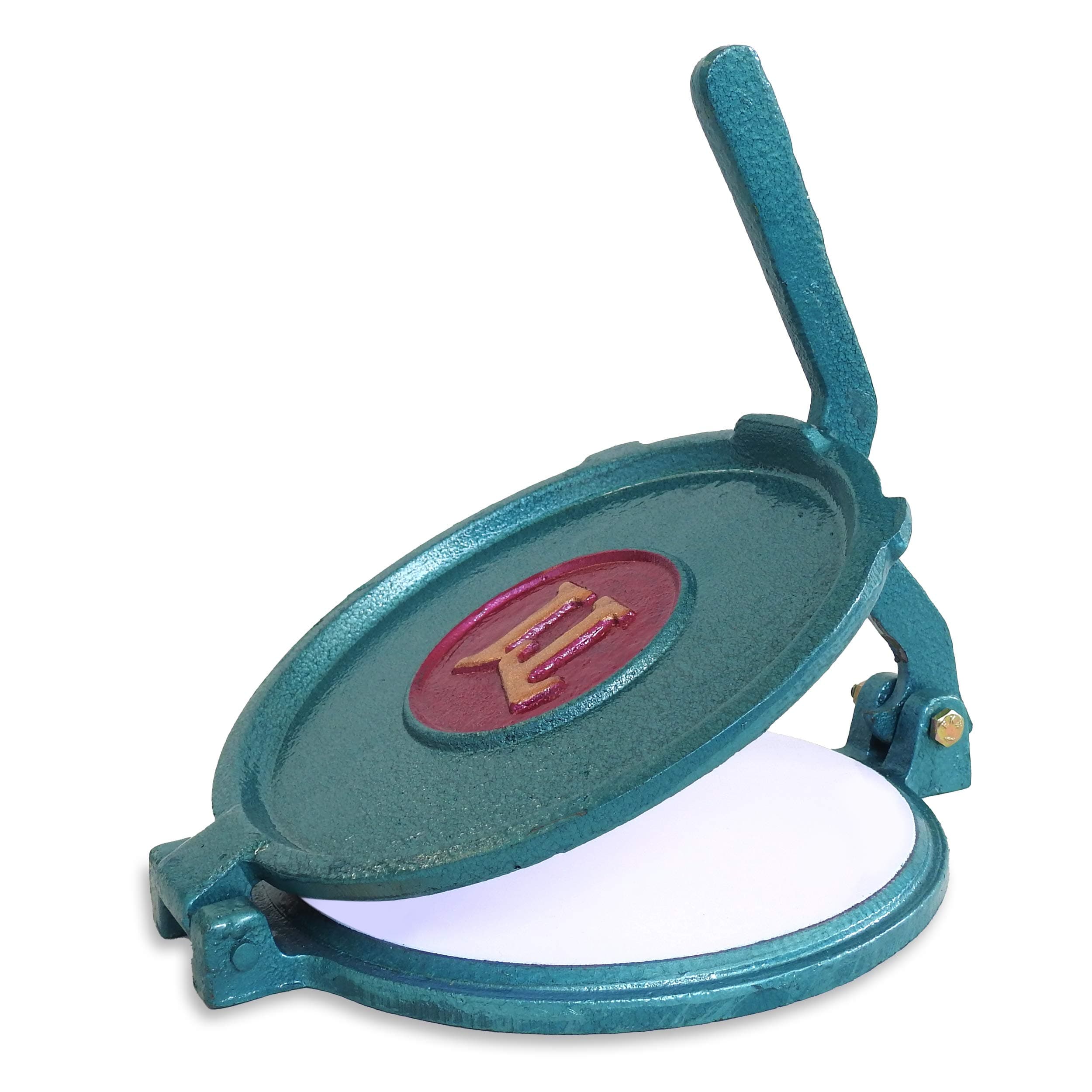 VIZORA Iron Roti Maker With Mica Plate 18.5 CM | Heavy Duty Chapati, Khakhra, Papad, Puri, Empanadas, Pathiri Press Machine, Green