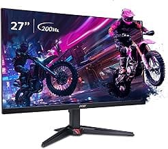 Acer Nitro VG270 X1 27 Inch IPS Full HD Backlit LED Gaming Monitor I 0.5 MS Response I 200Hz Refresh Rate I SRGB 99%, HDR 10 I 2xHDMI, 1xDP I Stereo Speakers I AMD FreeSync Premium I Eye Care (Black)