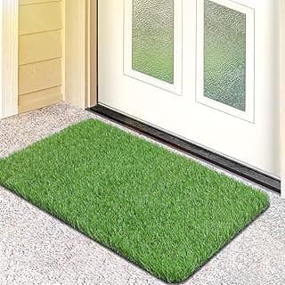 Purav Light 40mm(Size- 2 X 1.3 Feet). Natural Looking Anti Slip Artificial Green Grass Mat for Floor Home Grass Carpet for Balcony